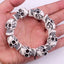 Skull Alloy Unisex Bracelet with Yak Bone Design