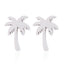 Simple Style Hedgehog Coconut Tree Butterfly Stainless Steel Plating Hollow Out Ear Studs 1 Pair