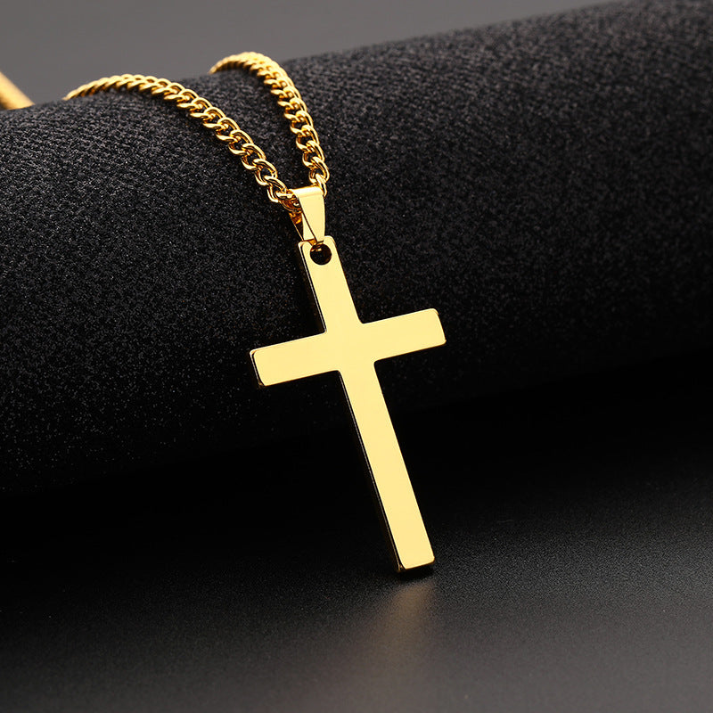 Fashion Cross Stainless Steel Men's Pendant Necklace