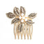 Retro Diamond Pearl Leaf Hair Comb Clip