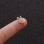 Gold Plated Star Moon Zircon Ring and Leaf Stainless Steel Stud Earrings Set