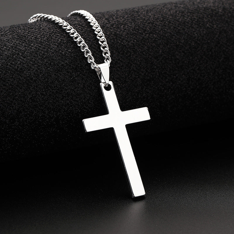 Fashion Cross Stainless Steel Men's Pendant Necklace