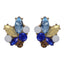 Angel Wings Rhinestone Stud Earrings - Multicolor Alloy Design