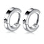 Retro Round Stainless Steel Hoop Earrings - Trendy Fashion Jewelry