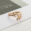 Commute Leaf Metal Wholesale Open Ring