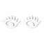 Women'S Fashion Eye Metal No Inlaid Ear Studs Plating Stainless Steel Earrings