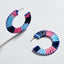 Fashionable Dyed Colorful Woven Alloy Earrings