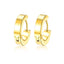 Retro Round Stainless Steel Hoop Earrings - Trendy Fashion Jewelry