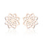 Women'S Simple Style Lotus Stainless Steel No Inlaid Earrings Ear Studs Stainless Steel Earrings