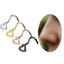 Fashion Heart Shape Metal Hollow Out Nose Studs 1 Piece