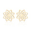 Women'S Simple Style Lotus Stainless Steel No Inlaid Earrings Ear Studs Stainless Steel Earrings