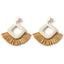 Fashion Hand-woven Geometric Rattan Raffia Earrings