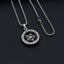 Hip-Hop Cross Star Snake Stainless Steel Pendant Necklace with Weightlifter Charm