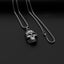 Hip-Hop Cross Star Snake Stainless Steel Pendant Necklace with Weightlifter Charm