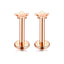 Fashion Star Heart Shape Stainless Steel Plating Zircon Lip Stud 1 Piece