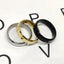 Wholesale Minimalist Geometric Stainless Steel Rings - Customizable Tri-Color Design