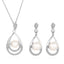 Elegant Pearl Jewelry Set: Droplet Necklace & Earrings for Bridal