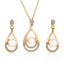 Elegant Pearl Jewelry Set: Droplet Necklace & Earrings for Bridal