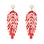 Women's Retro Leaf Acrylic Resin Earrings - Minimalist Luxury Style