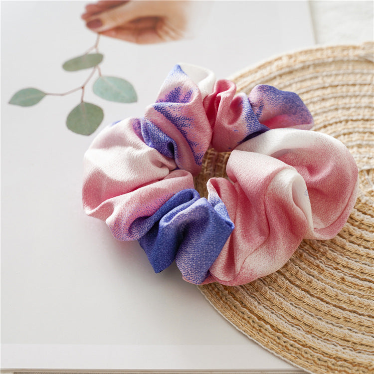 Multicolor Tie-Dye Elastic Hair Band - Women's Cloth Hoop Headwear