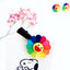 Cartoon Flower Resin Women's Ear Clips and Studs with Colorful Sunflower Design