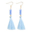 New Beaded Tassel Earrings Multicolor NHDP145218