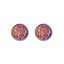 Geometric Round Frosted Dream Starry Sky Time Gems Starry Stainless Steel Earrings