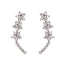 Stylish Rhinestone Star Ear Cuff and 925 Silver Stud Earrings