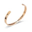 Minimalist Engraved Stainless Steel Gold Plated Open Cuff Bracelet Wholesale