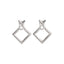 Minimal Geometric Hollow Rhinestone Stud Earrings NHDP147176