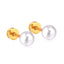 1 Pair Simple Style Round Stainless Steel Plating Inlay Artificial Pearls 18K Gold Plated Ear Studs