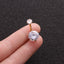 Exaggerated Geometric Zircon Belly Rings 316 Stainless Steel Body Piercing Jewelry