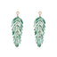 Women's Retro Leaf Acrylic Resin Earrings - Minimalist Luxury Style