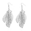 Vintage Female Earrings Simple Hollow Multi-layer Leaf Earrings Long Tassel