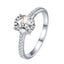 Elegant Oval Zircon Four Claw Wedding Ring