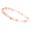 Simple Round Natural Stone Beaded Bracelet - 4mm Rhodochrosite Strand