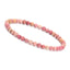 Simple Round Natural Stone Beaded Bracelet - 4mm Rhodochrosite Strand