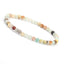 Simple Round Natural Stone Beaded Bracelet - 4mm Rhodochrosite Strand