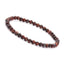 Simple Round Natural Stone Beaded Bracelet - 4mm Rhodochrosite Strand