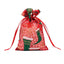 Fashion Christmas Tree Santa Claus Snowman Organza Drawstring Gift Bags