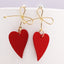 1 Pair Fashion Heart Shape Bow Knot Alloy Plating Women'S Drop Earrings