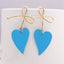 1 Pair Fashion Heart Shape Bow Knot Alloy Plating Women'S Drop Earrings