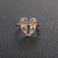 INS Style Angel Wings Zircon Inlay Gold Plated Open Ring