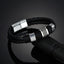 Men's Punk Style Stainless Steel and PU Leather Bracelet