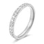 Simple Single Row Diamond Titanium Steel Stacking Ring - Rose Gold Finish