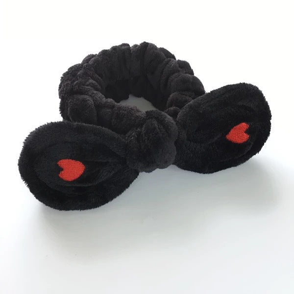 Simple Embroidered Red Rabbit Ears Hair Band with Gift Bag