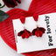 Fashion Red Petal Leaf Long Earrings European And American Style Ear Jewelry