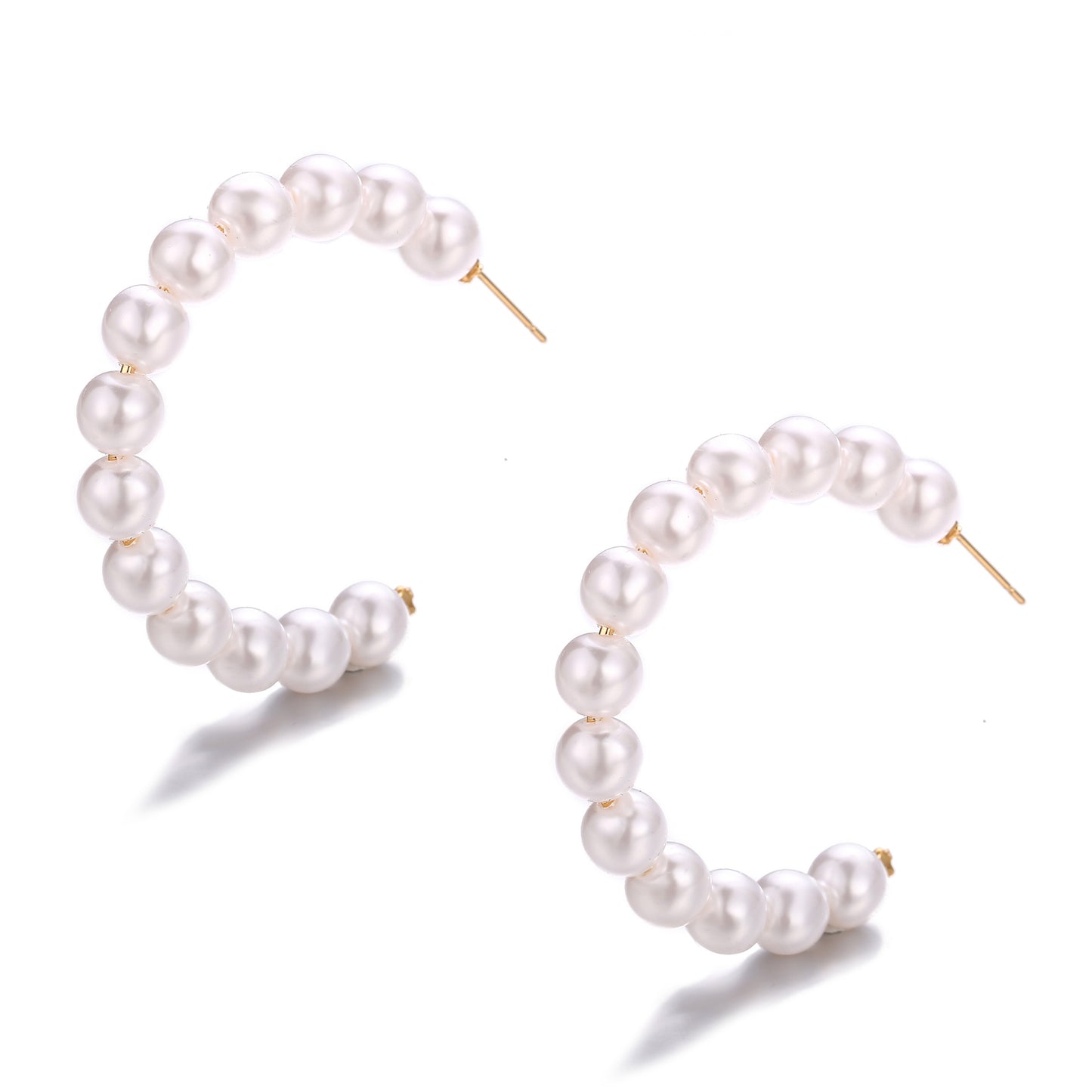 Simple Large Circlecreative Retro Simple Pearl Earrings