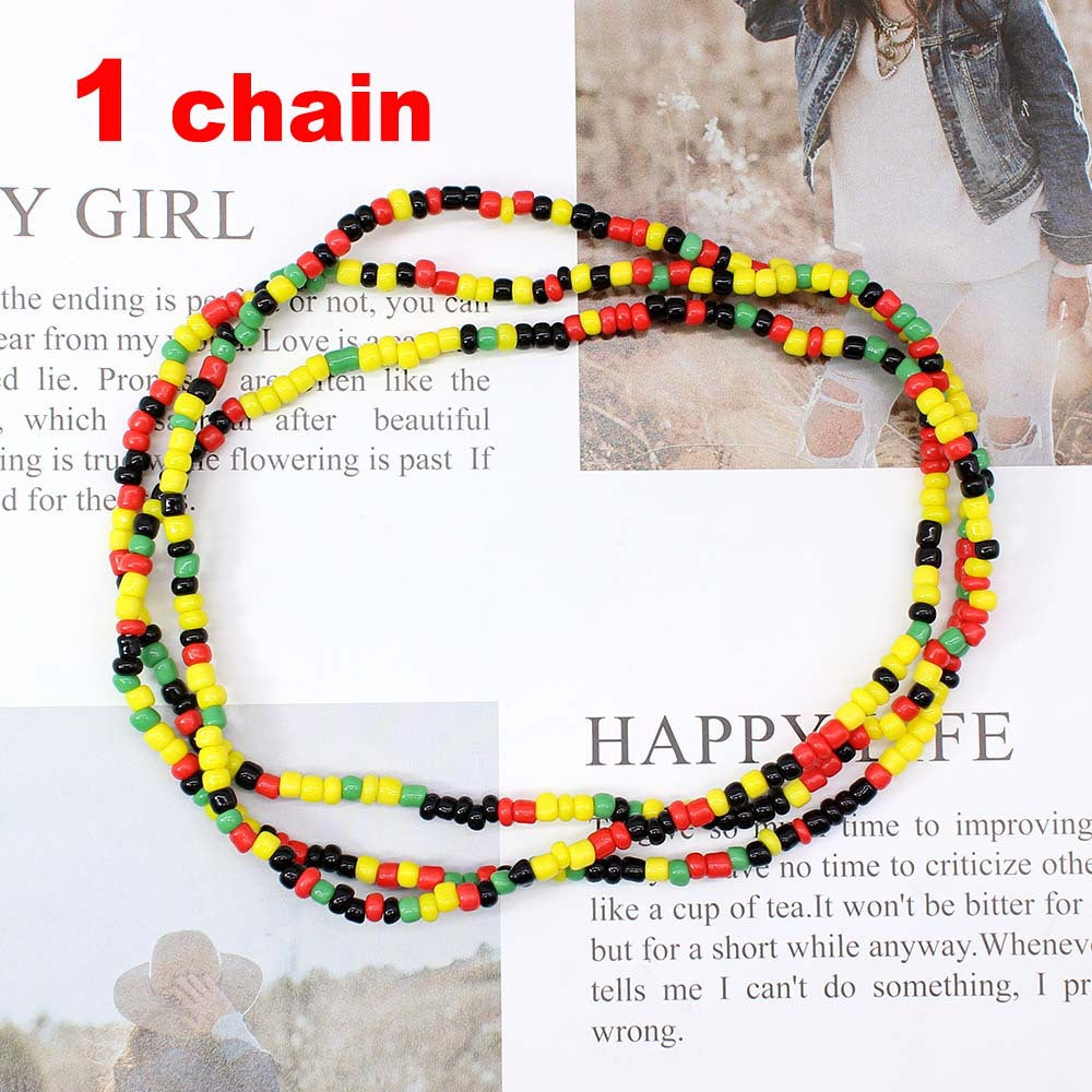 Ethnic Beaded Colorful Waist Chain for Women - Beach Bikini Body Jewelry