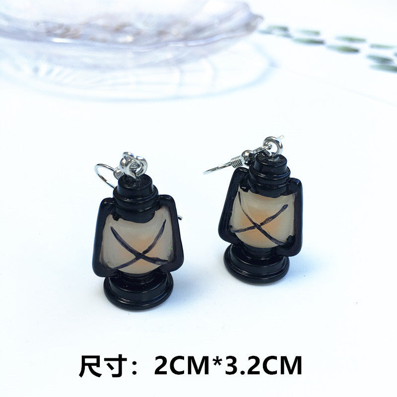 Retro Geometric Vintage Television and Phonograph Earrings